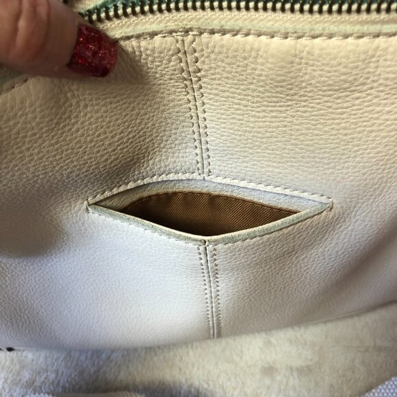 The Sak Camila Stone Perforated Leather Crossbody Handbag Purse - Picture 10 of 16